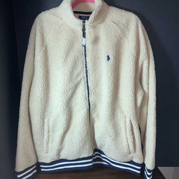 polo ralph lauren sherpa zip up fleece